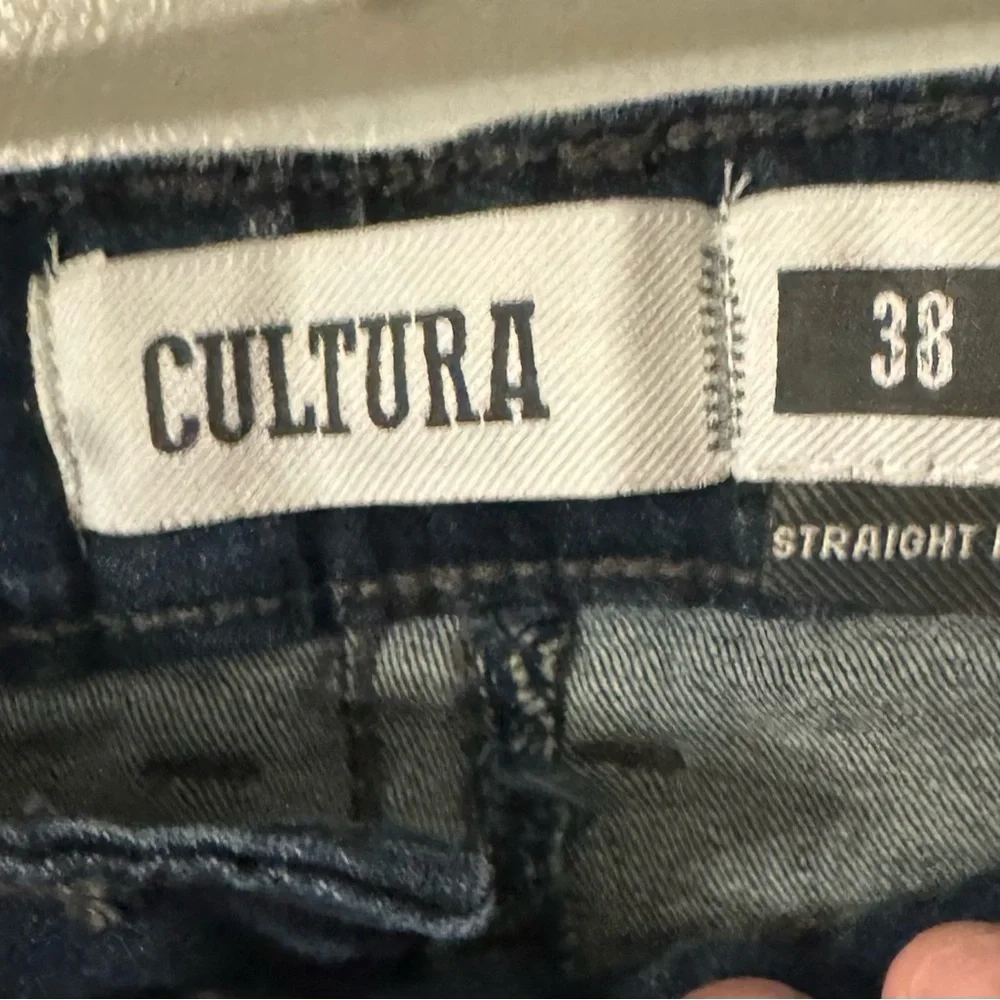 NWT:Men Cultura straight fit jeans, Size 38, Y2K Flair, Vintage wash, & Retro - Picture 8 of 15